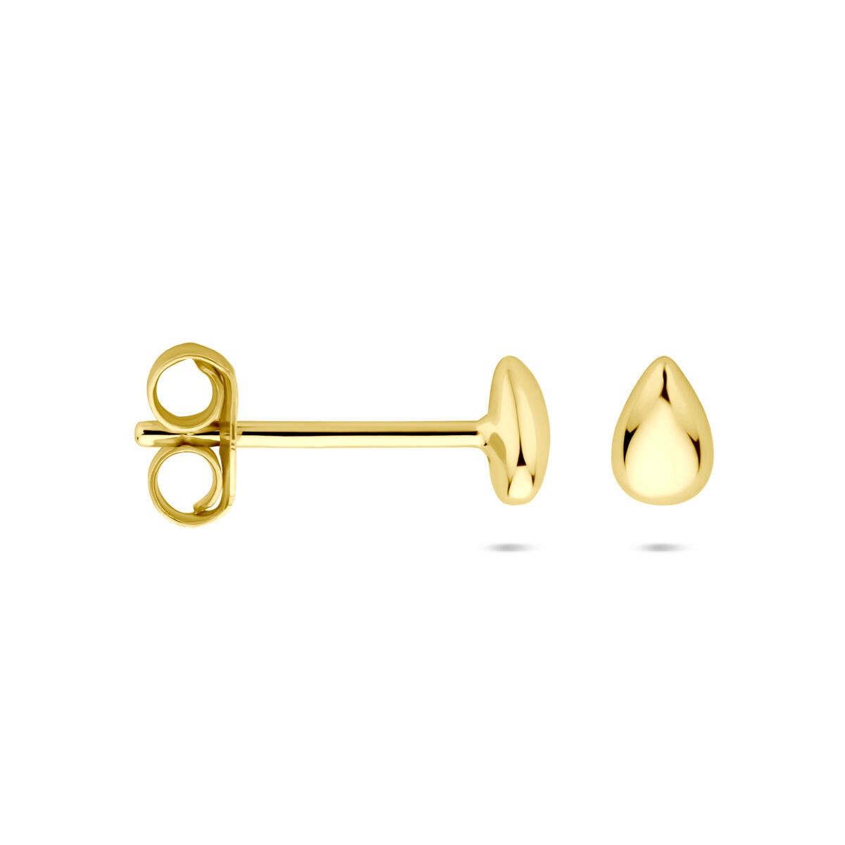 Puces d'oreilles en Argent Plaqué Or en Forme de Goutte