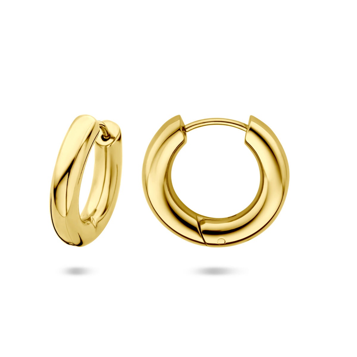 Créoles en acier doré 20x4mm