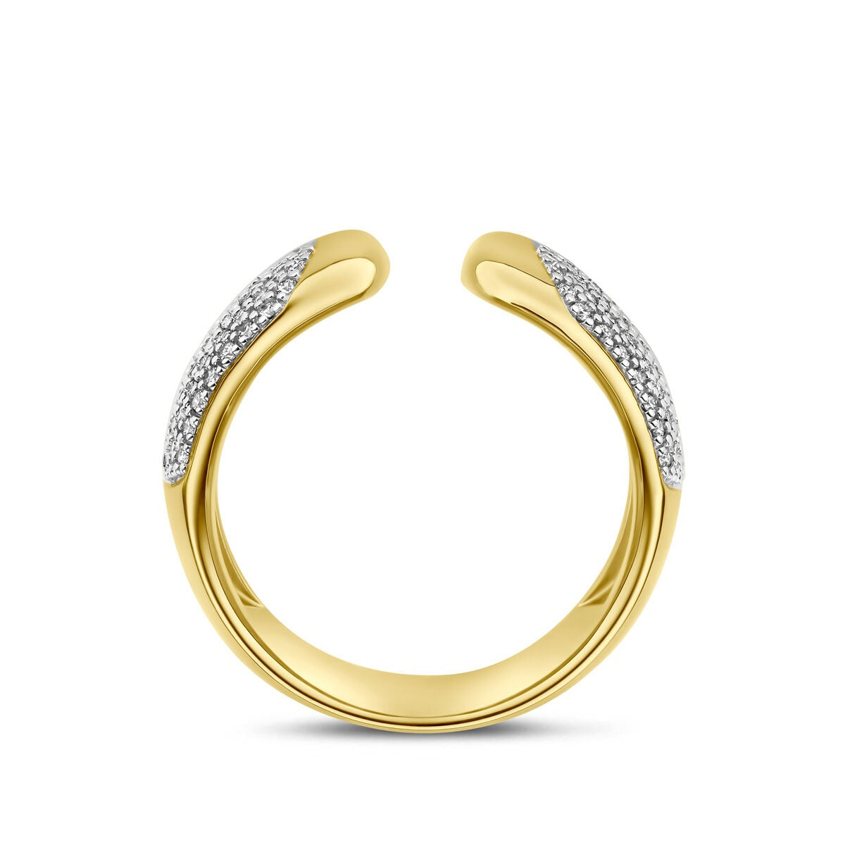 bague en or jaune 14k avec diamant