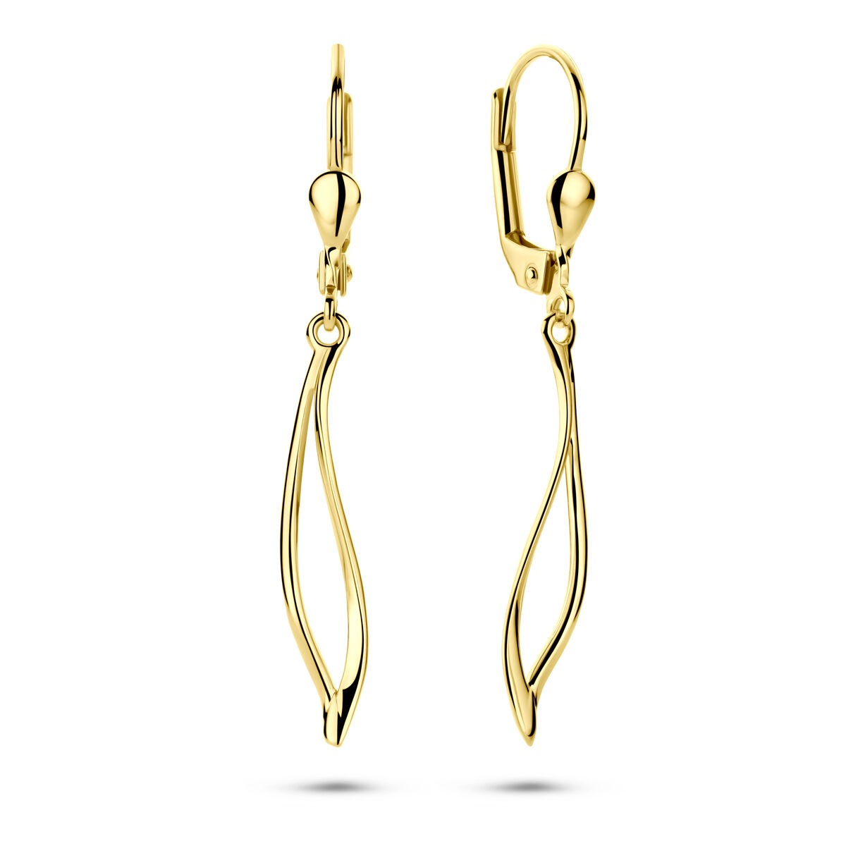 boucles d'oreilles en or jaune 14k – crochet brisur