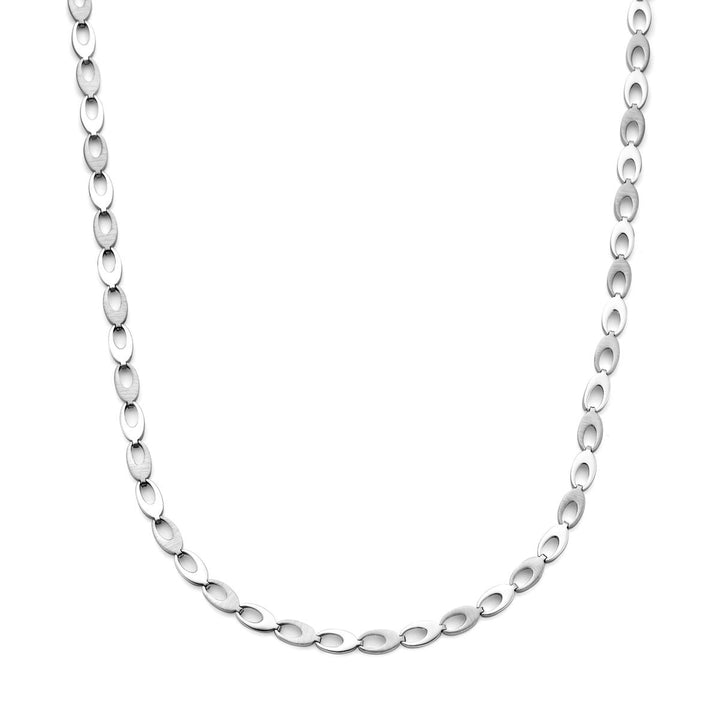 Zilveren fantasie collier – gerhodineerd 925 zilver