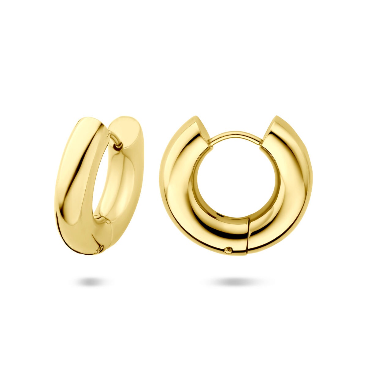 Créoles en acier doré 20x5mm