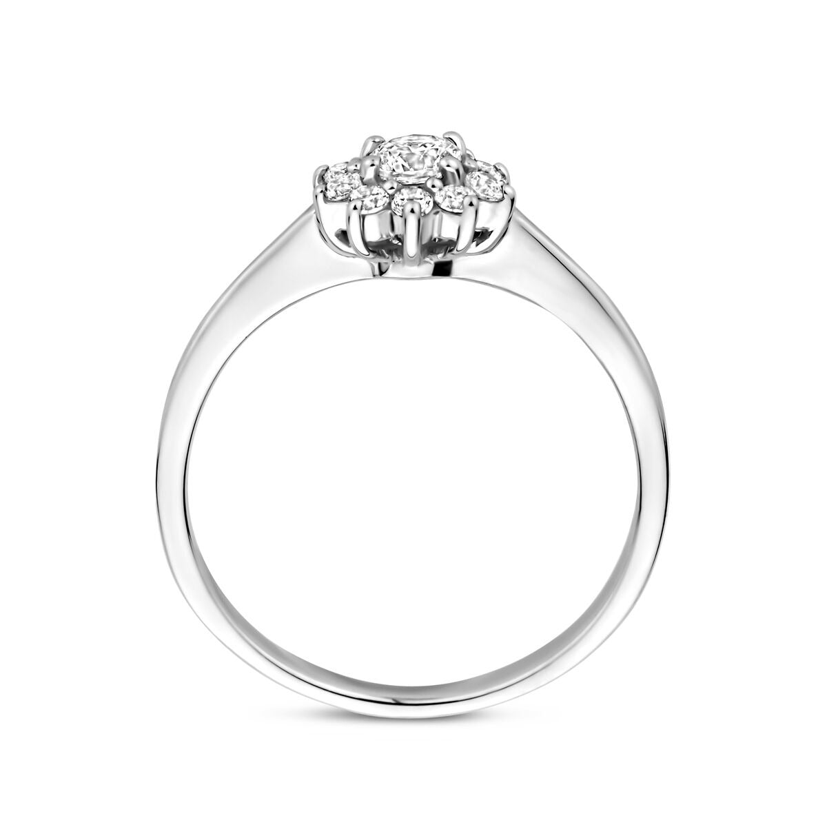Bague en Argent 925 Rhodiée avec Zircone – Élégance Subtile pour Femme
