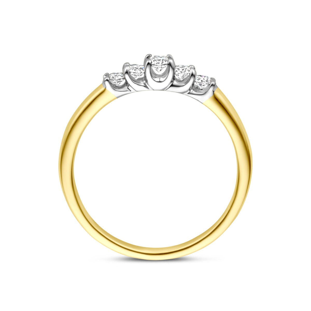 bague bicolore 14k avec diamant de 0,30 ct
