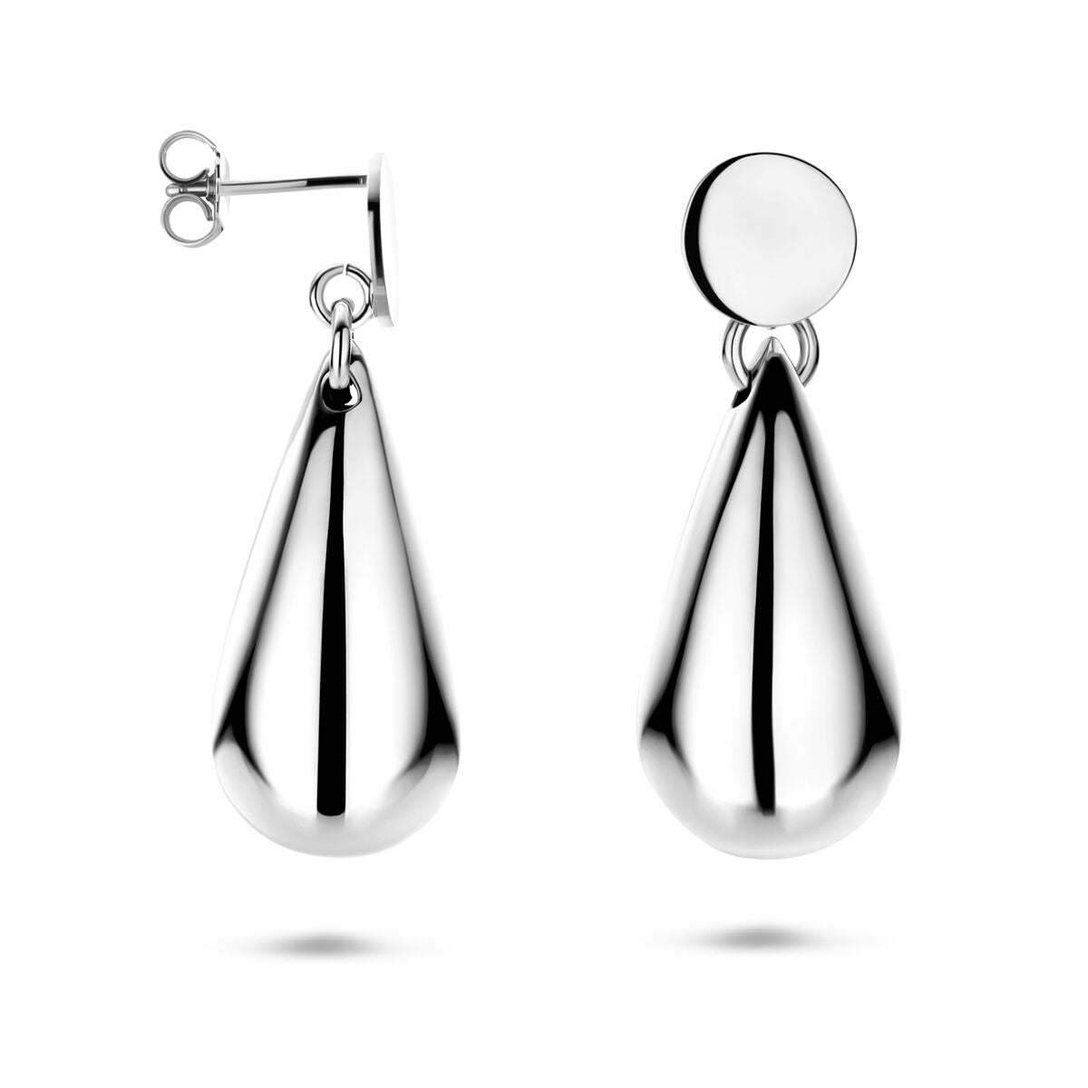 Boucles d'oreilles en argent en forme de goutte rhodiées 925 – pour femme