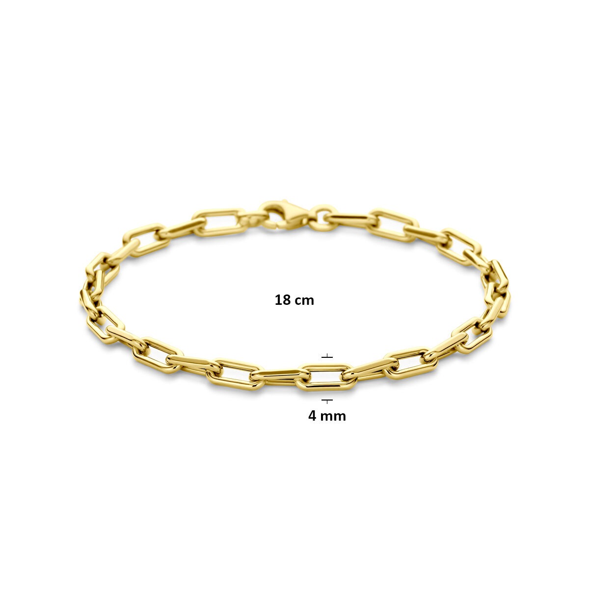 Bracelet pour femme en or 14k – maille ancre 4 mm