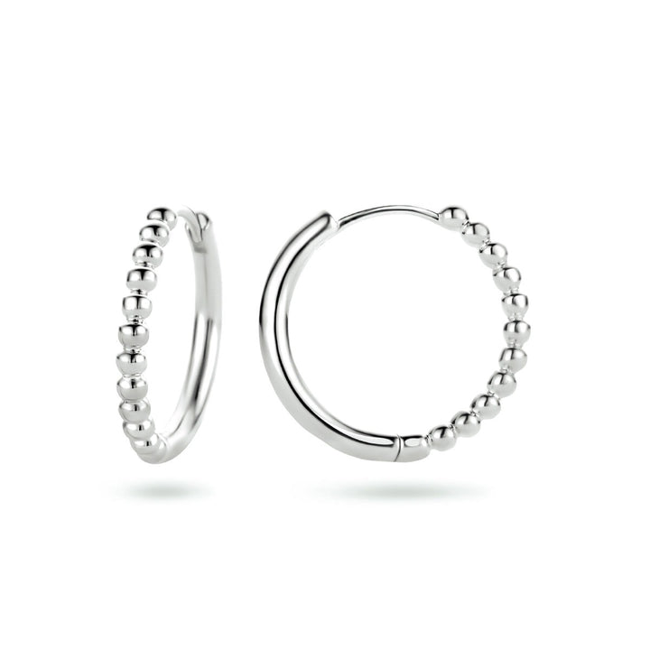 Gerhodineerde 925 zilveren klapoorringen 2 mm