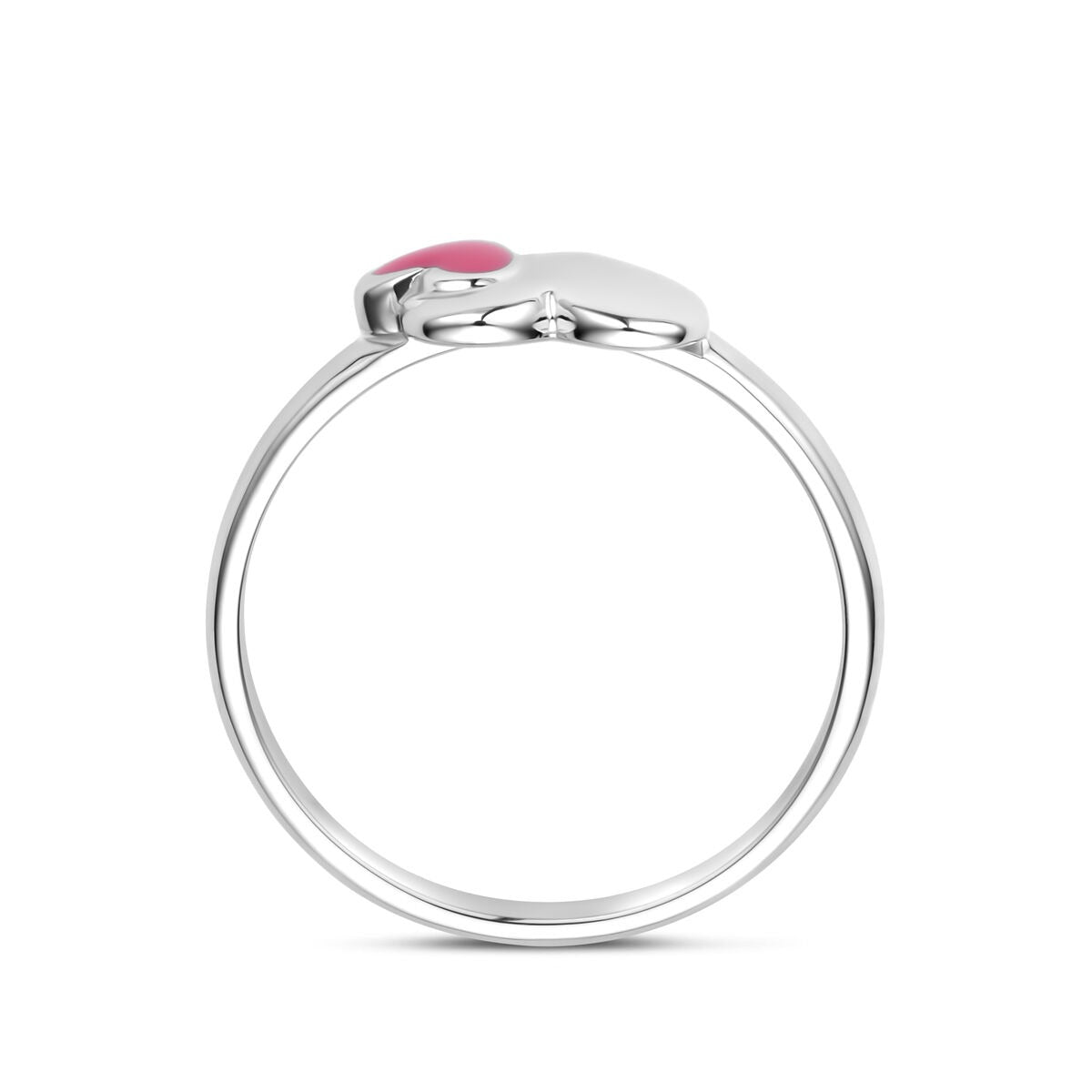 Bague pour enfant en argent avec cœur – rhodié argent 925
