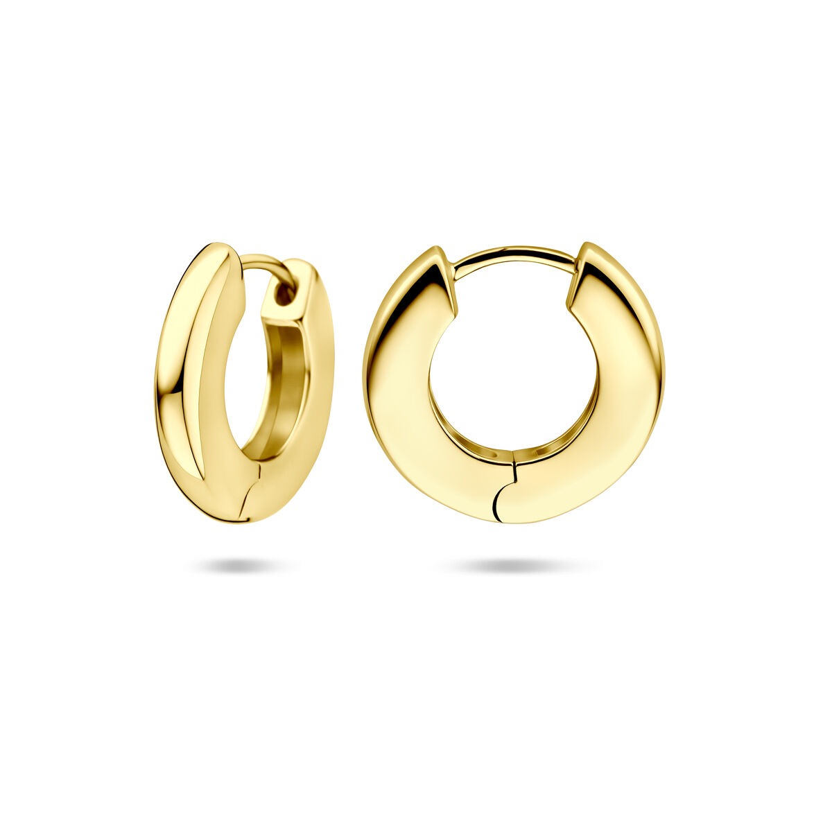 Créoles en argent plaqué or – argent 925 avec plaquage couleur or jaune 15,5 mm