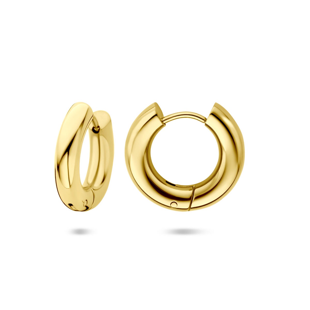 Créoles en acier doré 18x4mm