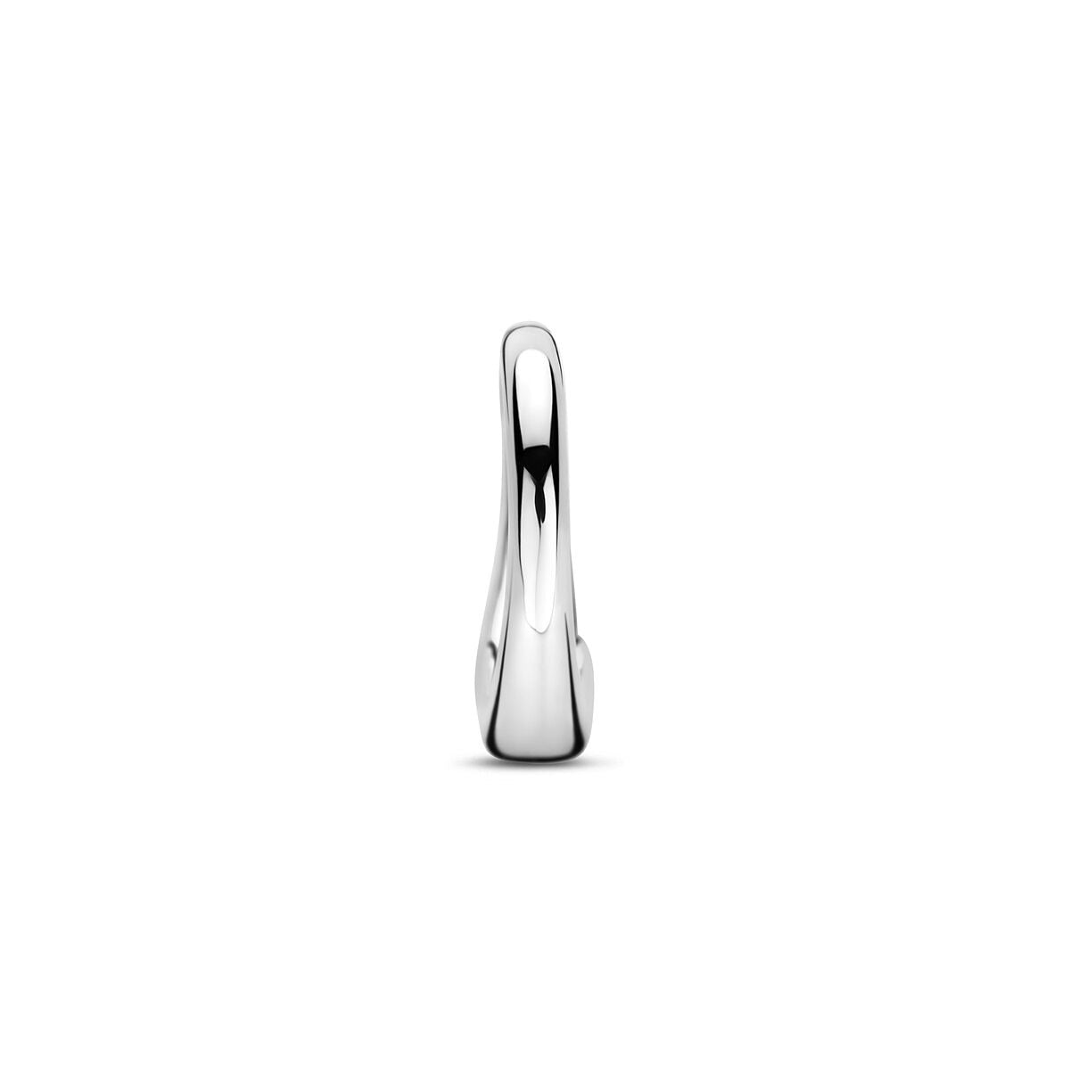 Connecteur en argent rhodié en forme de cœur