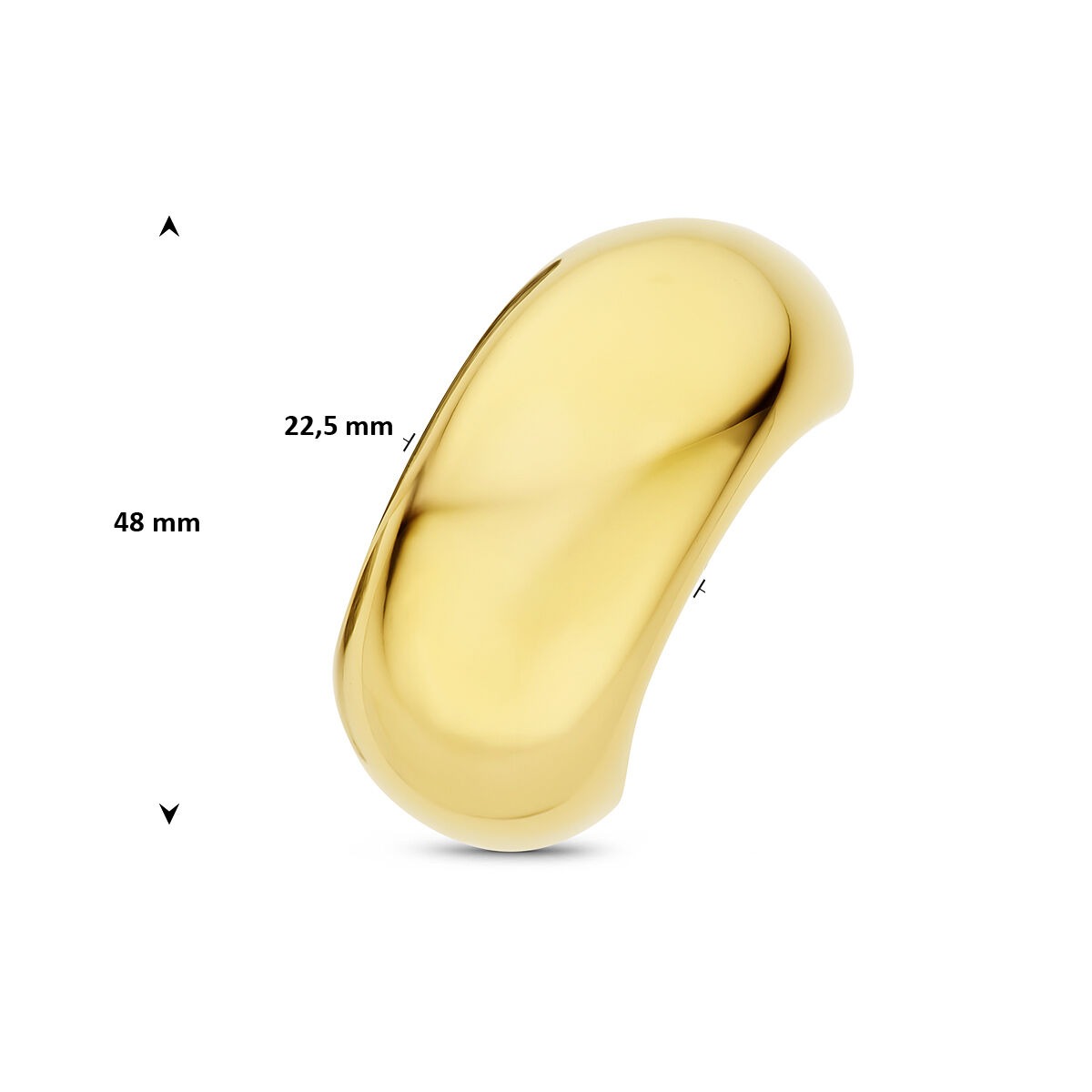 Bracelet de cheveux en acier avec plaquage ionique jaune – accessoire moderne et affirmé