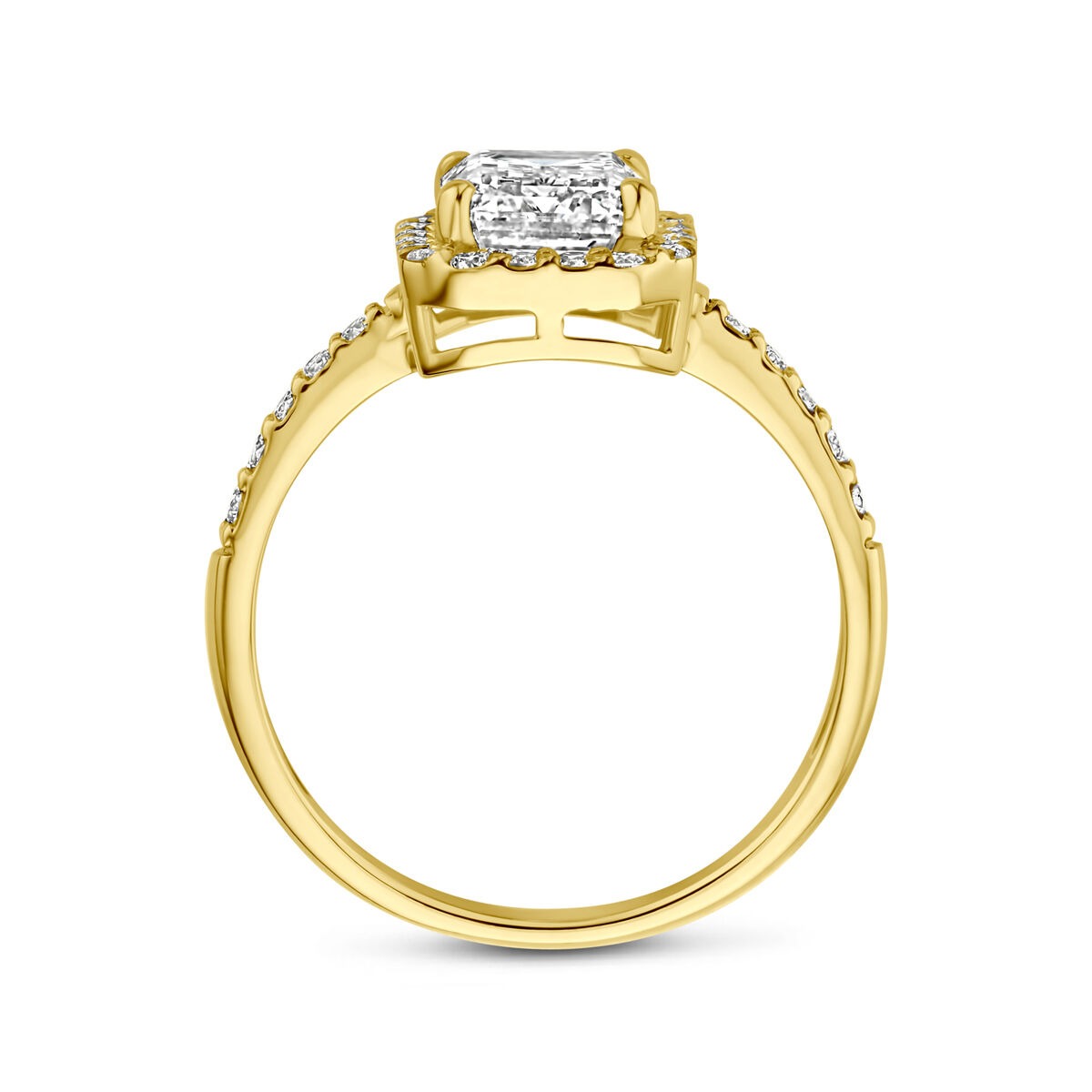 bague en or jaune 14k avec diamant cultivé en laboratoire