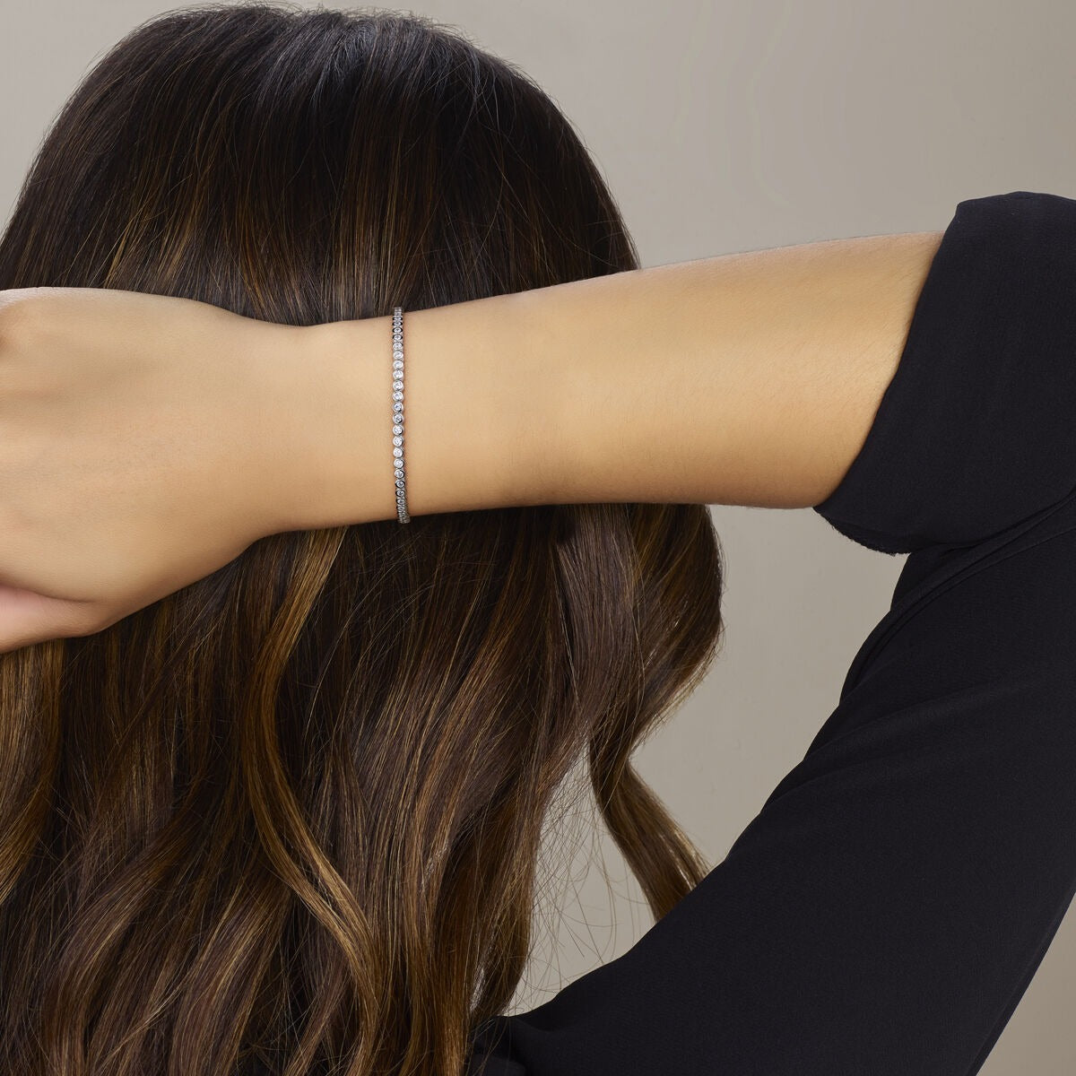 Bracelet de tennis en argent avec rangée de zircones – Argent 925 rhodié