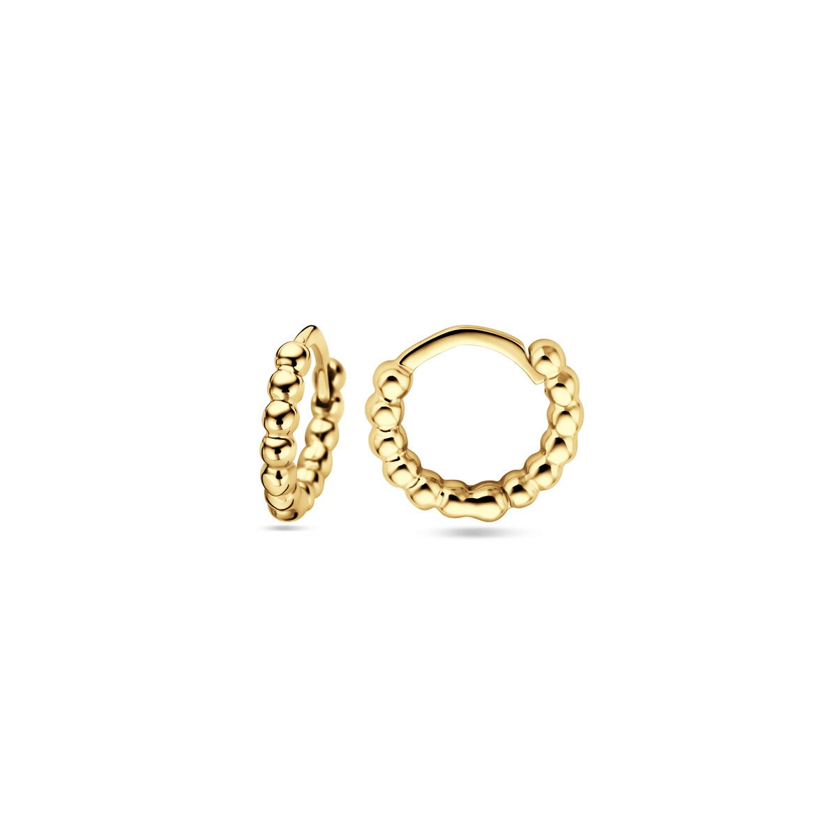 Créoles en argent plaqué or avec finition polie – accent doré
