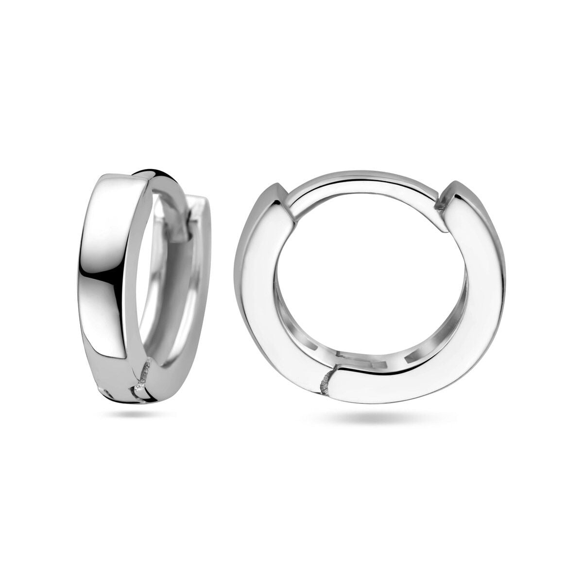 créoles plates 2,5 mm argent rhodié