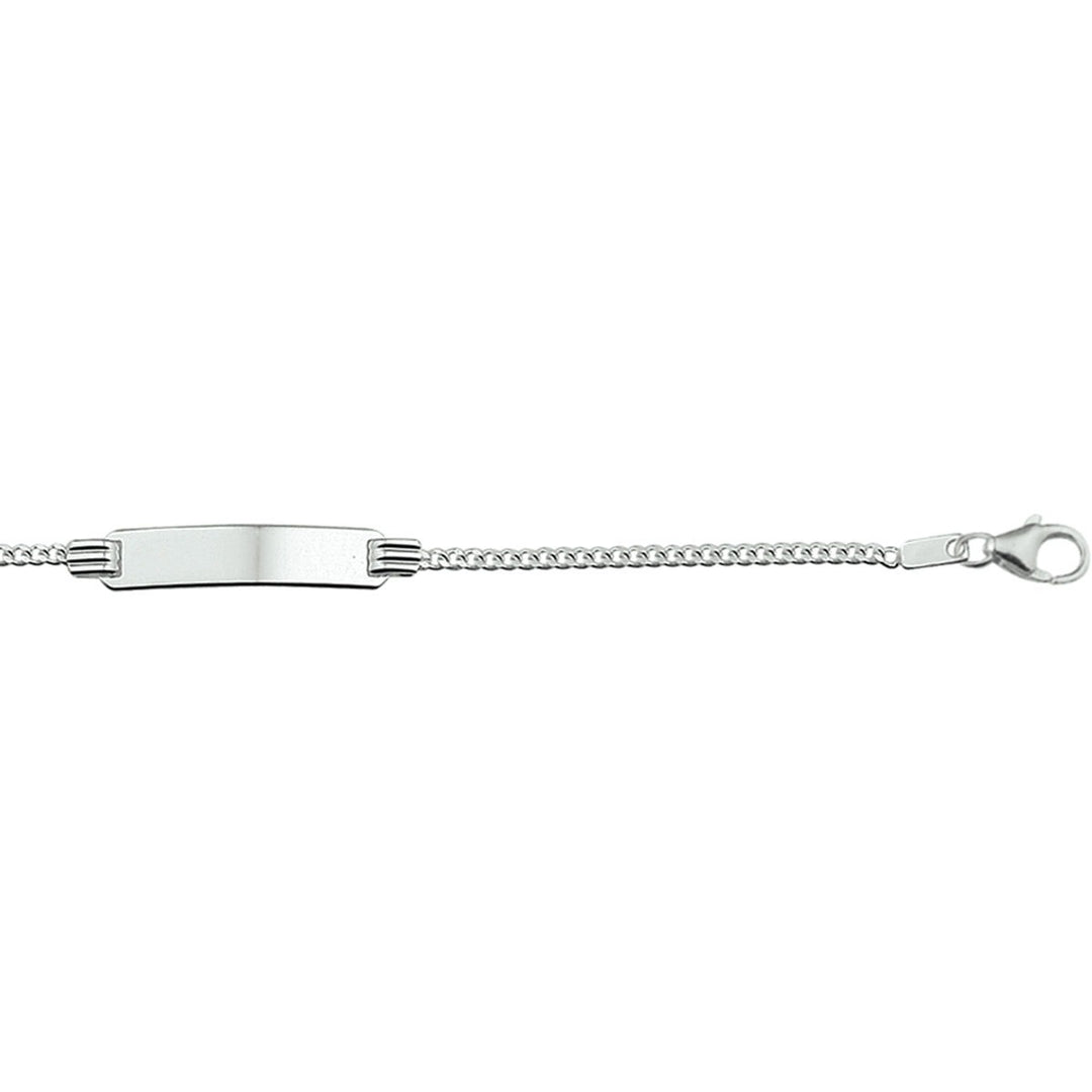 bracelet gourmet 11 - 13 cm argent rhodié