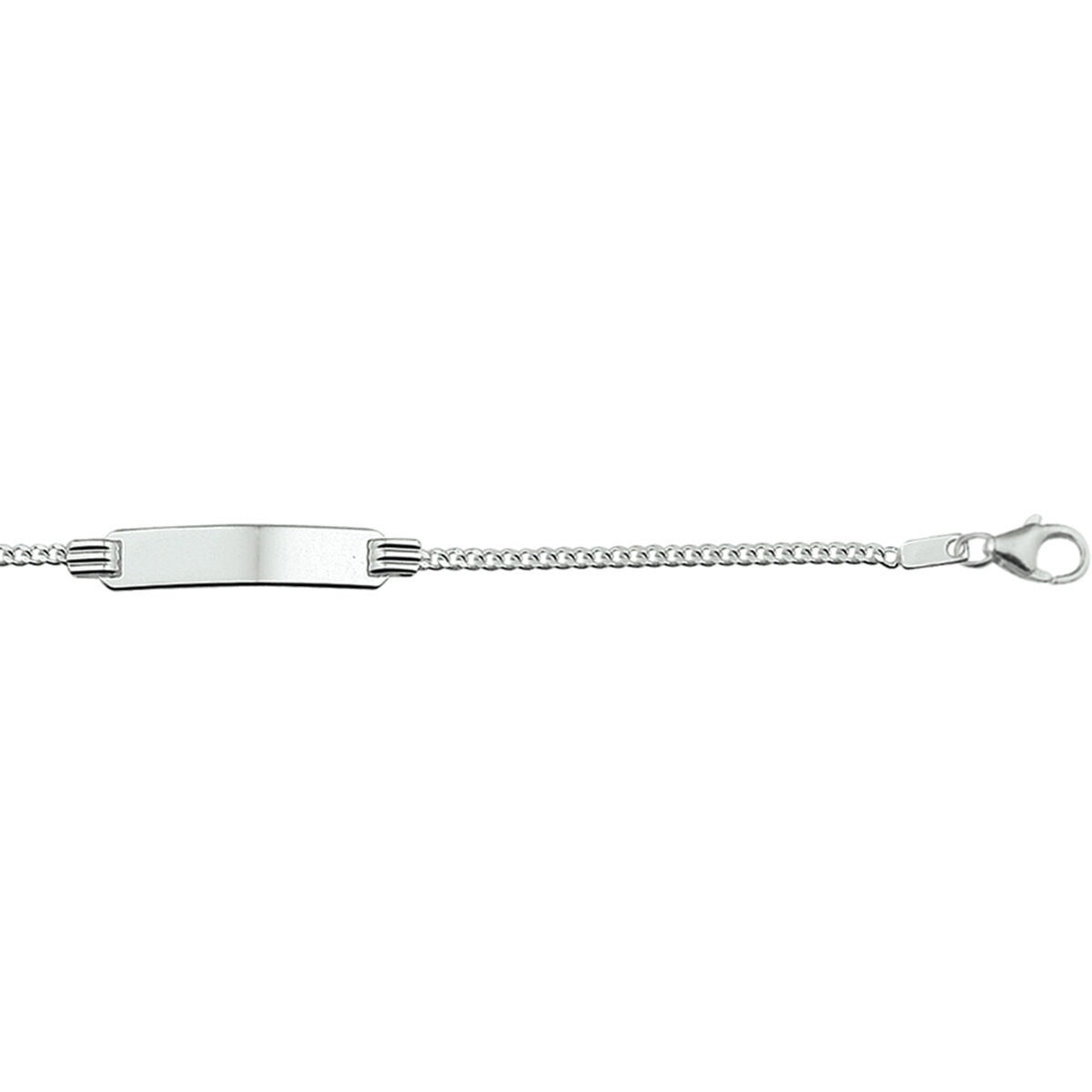 bracelet gourmet 11 - 13 cm argent rhodié