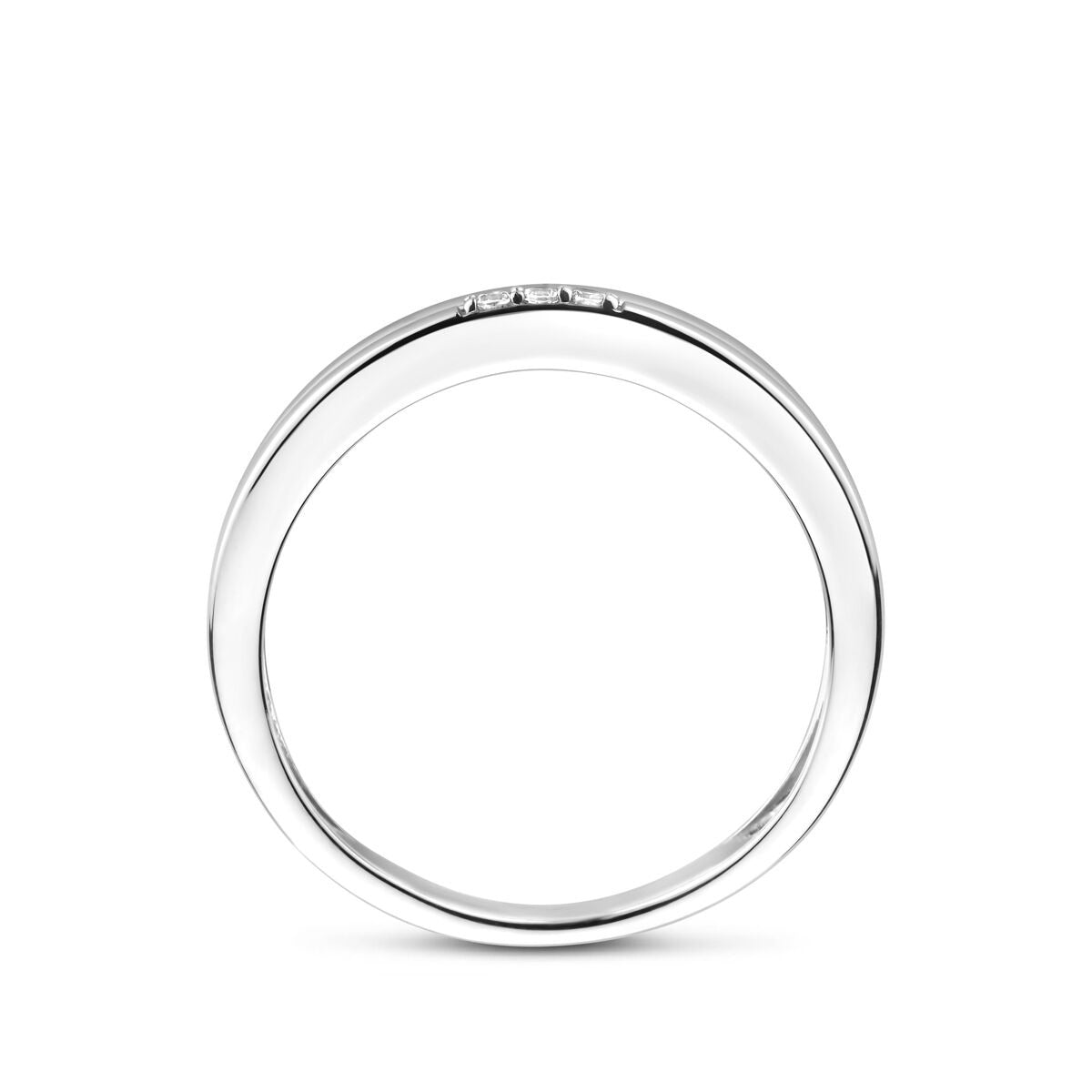 Bague en argent avec zircone – rhodiée argent 925