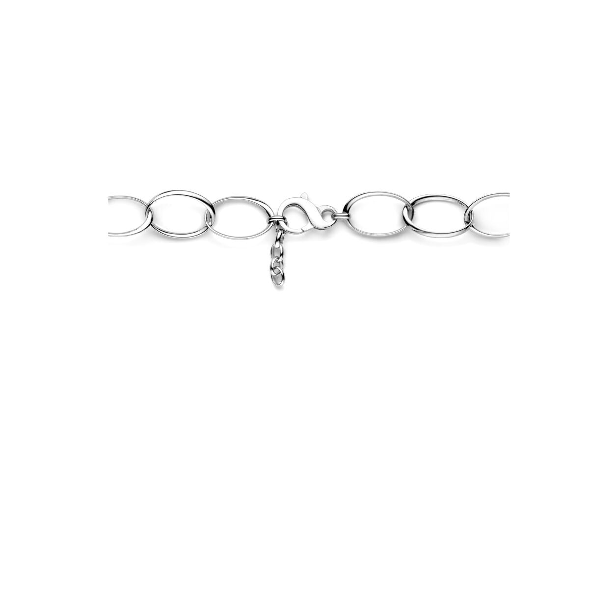 collier 23 mm 48 + 3 cm argent rhodié