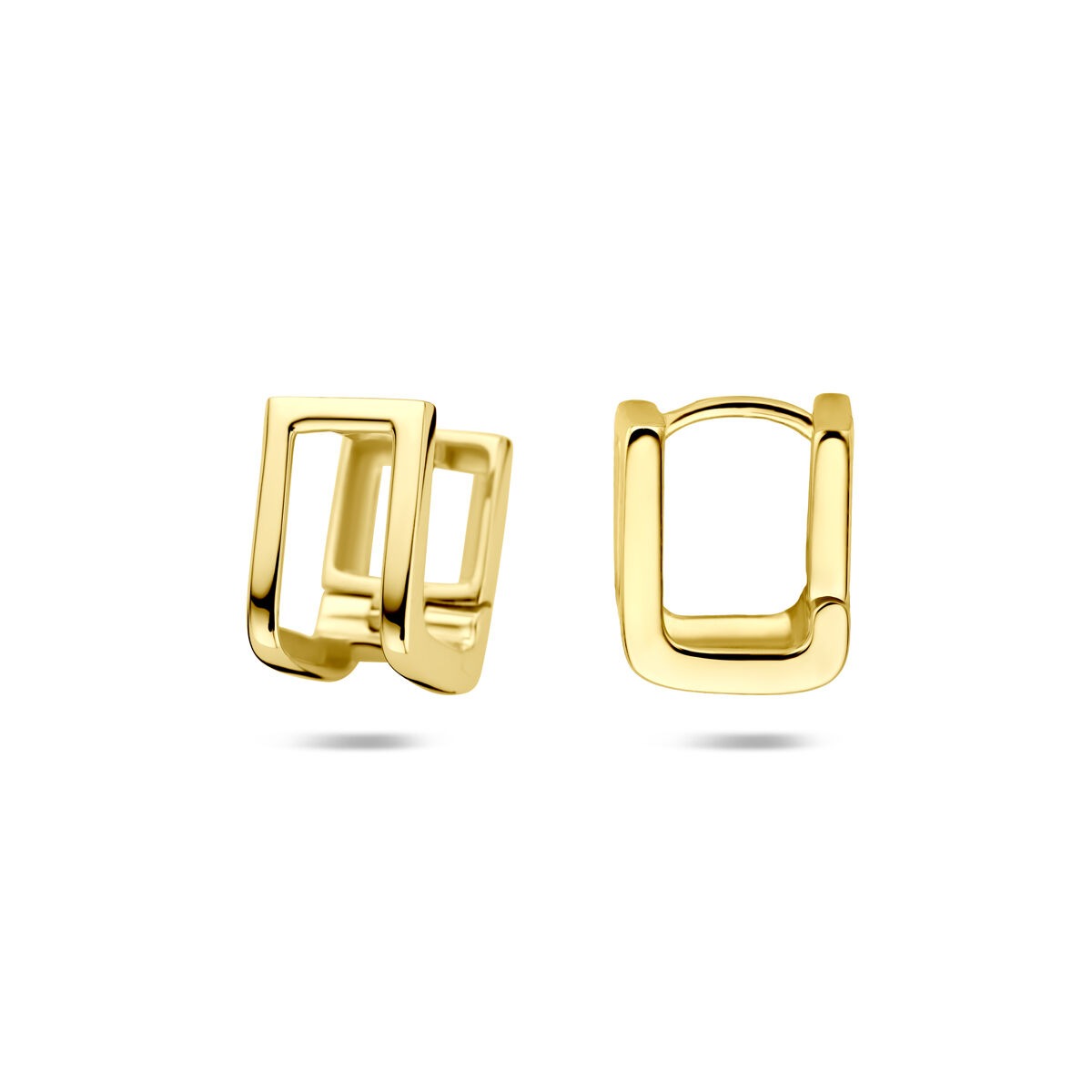 créoles 11 mm 1 micron argent plaqué or (jaune)