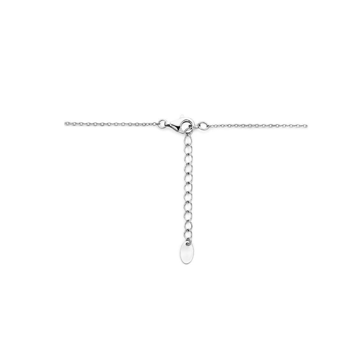Collier en argent avec perle d'eau douce – rhodié argent 925