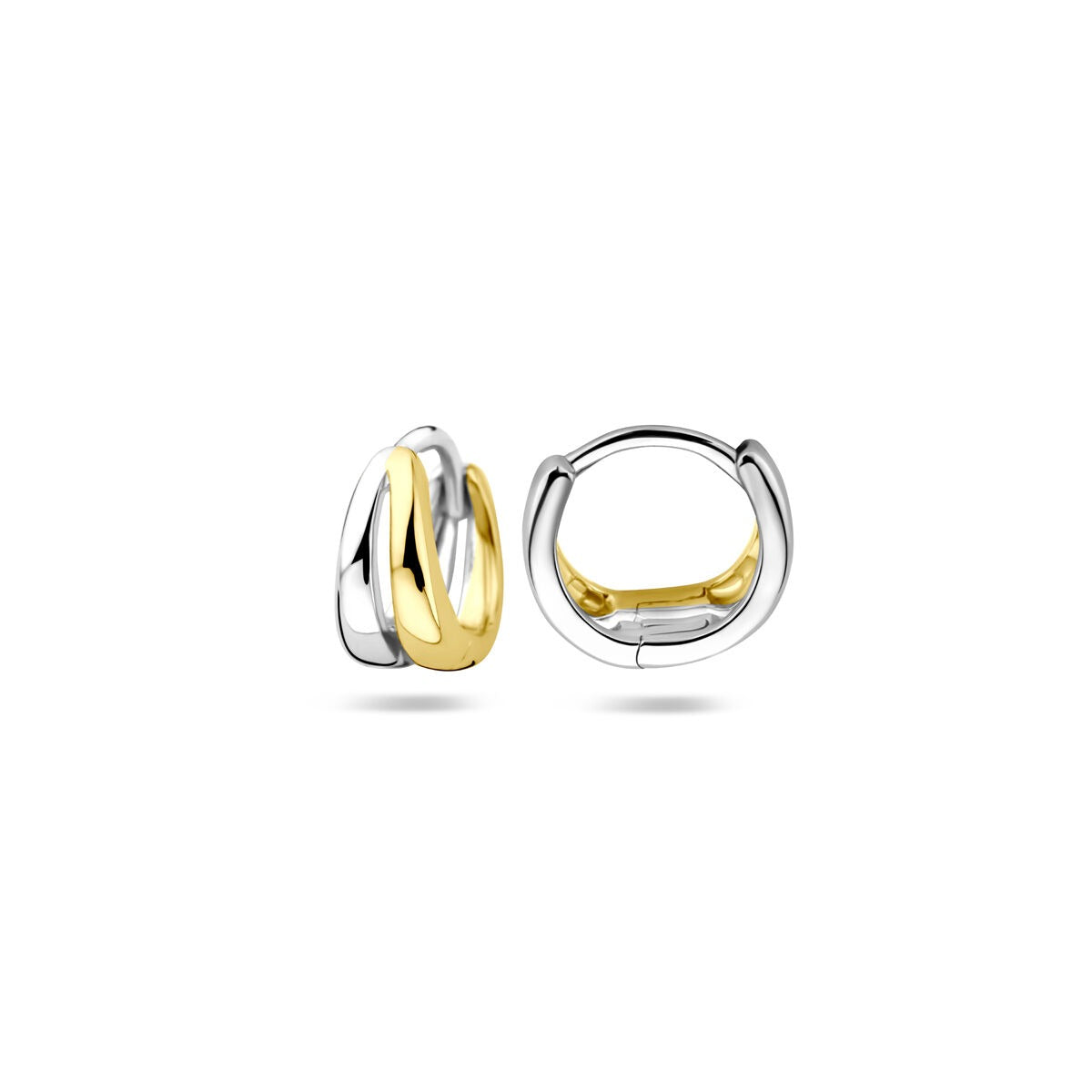 Créoles en argent plaqué or – or jaune sur argent 925, 10 x 6 mm