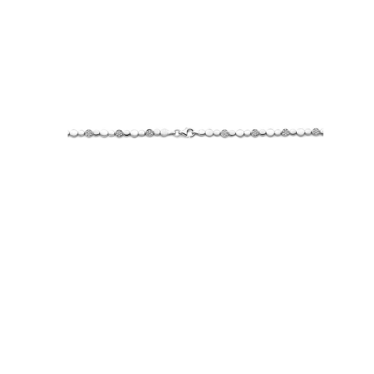 Collier pour femme en argent avec zircone – rhodié argent 5,1 mm 45 cm