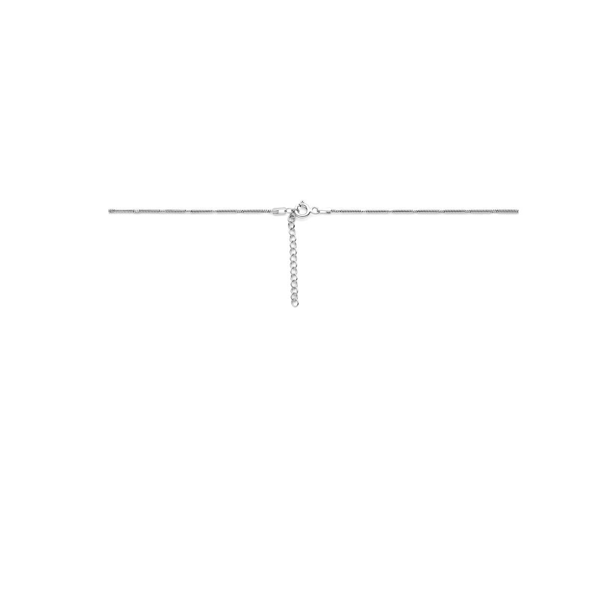 Collier en argent sans pendentif – collier serpent rhodié pour femme 1,5 mm 41 + 4 cm