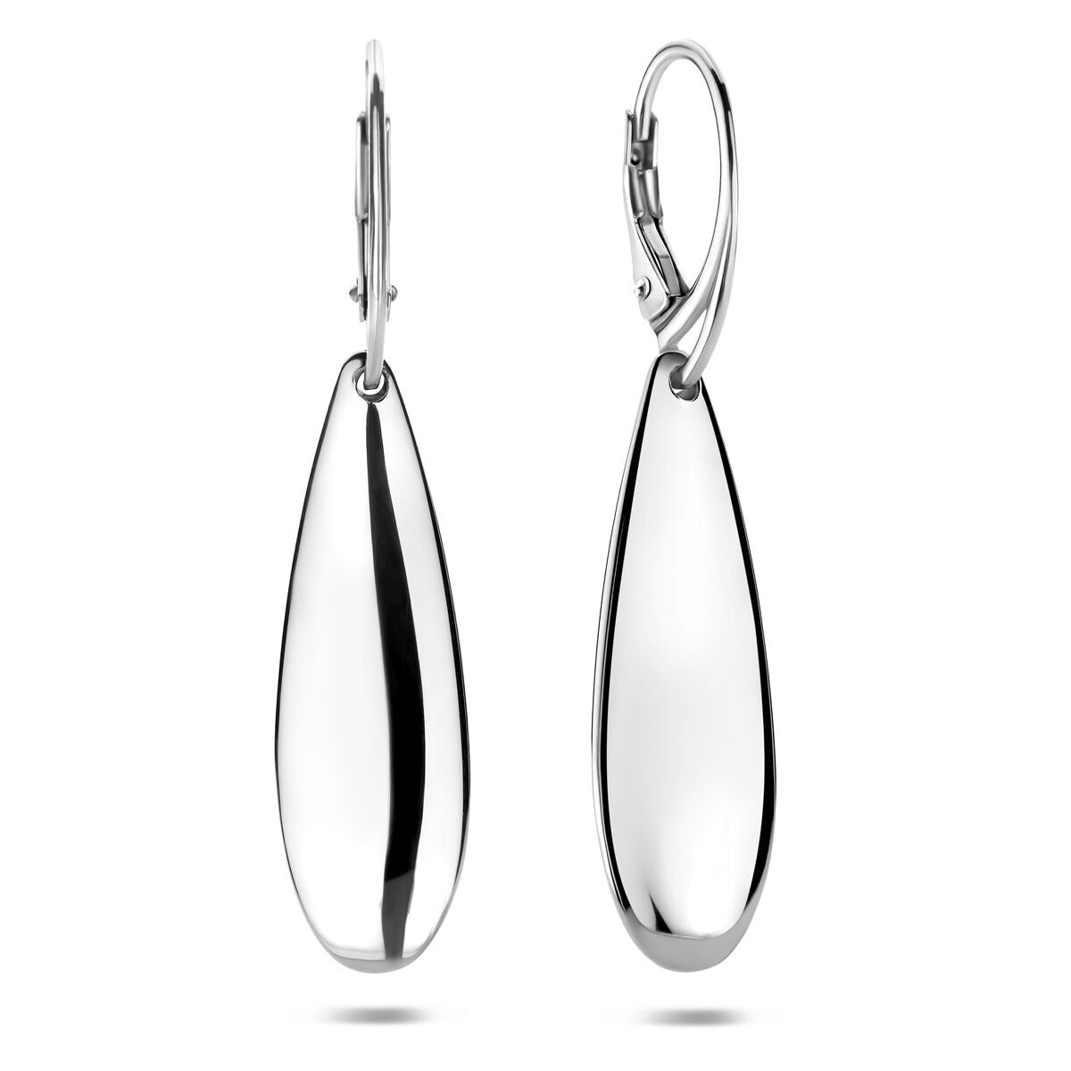 Boucles d'oreilles argent pour femme – design en forme de goutte 48 mm