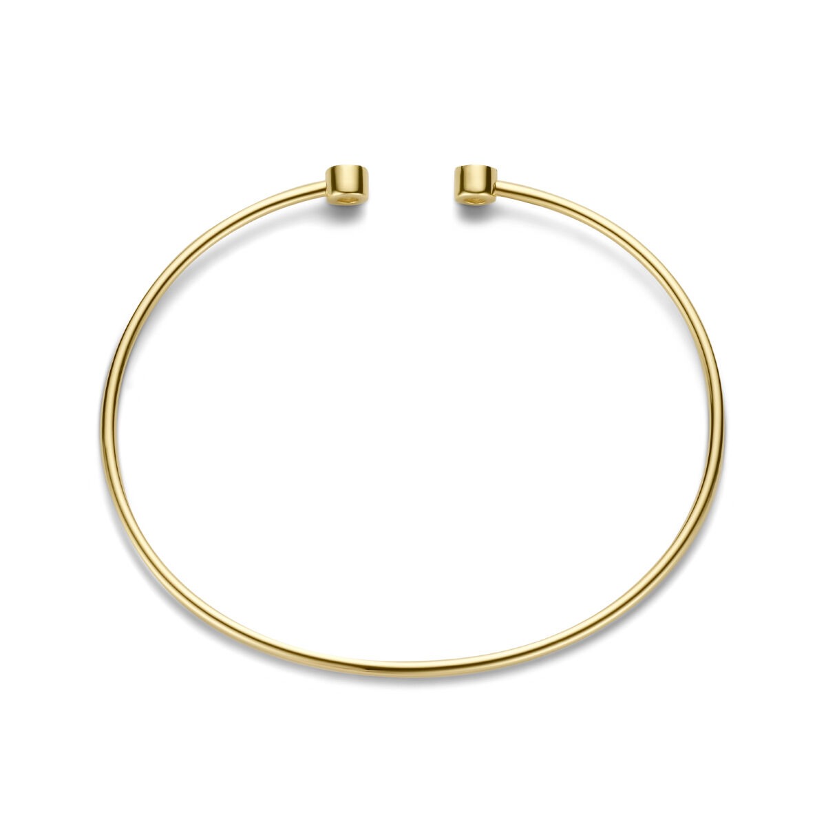 Bracelet bangle en or jaune 14k avec diamants