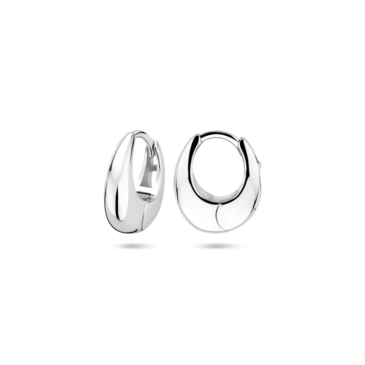 Créoles en argent – rhodié argent 925, 13.5 x 4.5 mm