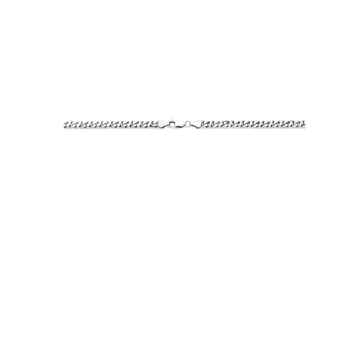 Collier pour homme en argent – Collier gourmette rhodié 5,2 mm