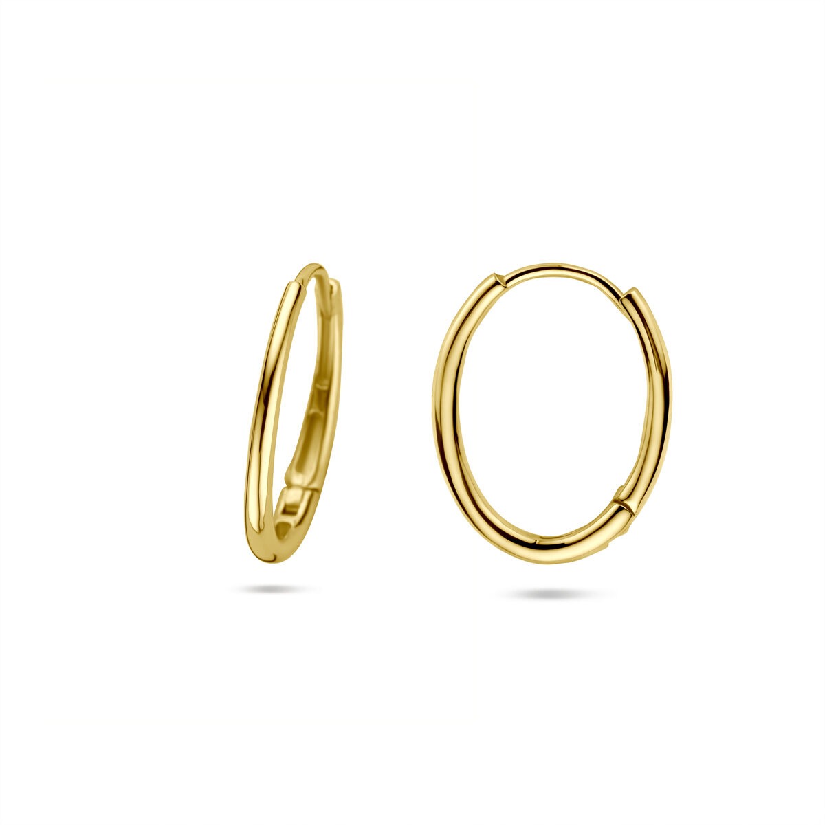 Boucles d'oreilles pour femme en or jaune 14k avec fermoir à charnière