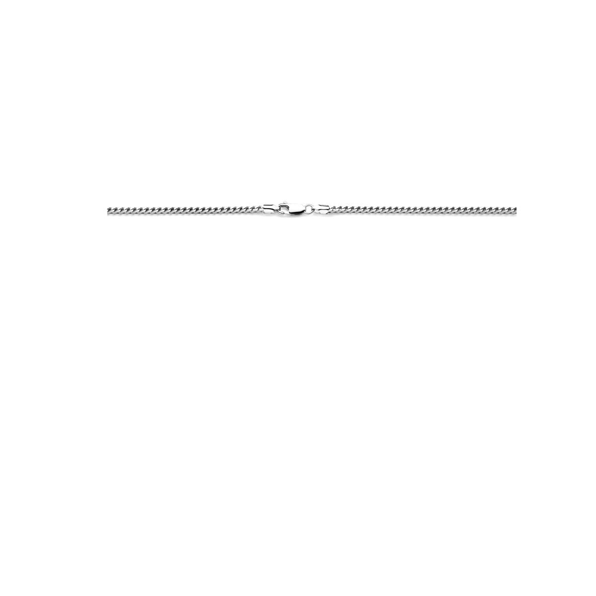 Collier pour homme en argent – Collier en maille vossestaart rhodié 2,8 mm