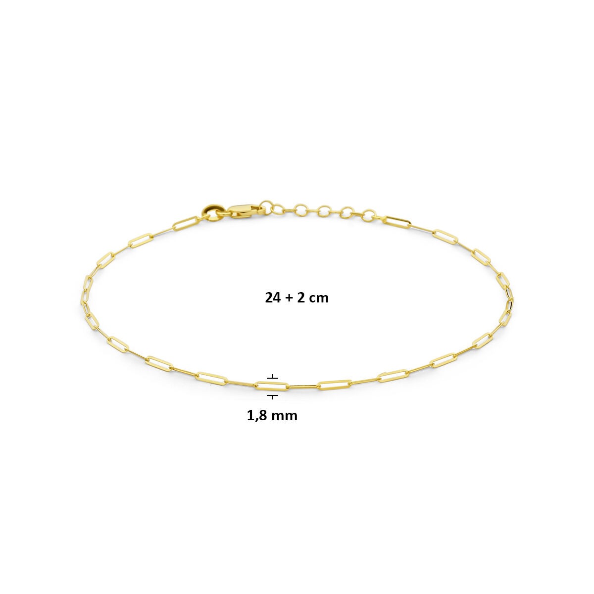 bracelet de cheville en or jaune 14k – élégance estivale en or pur