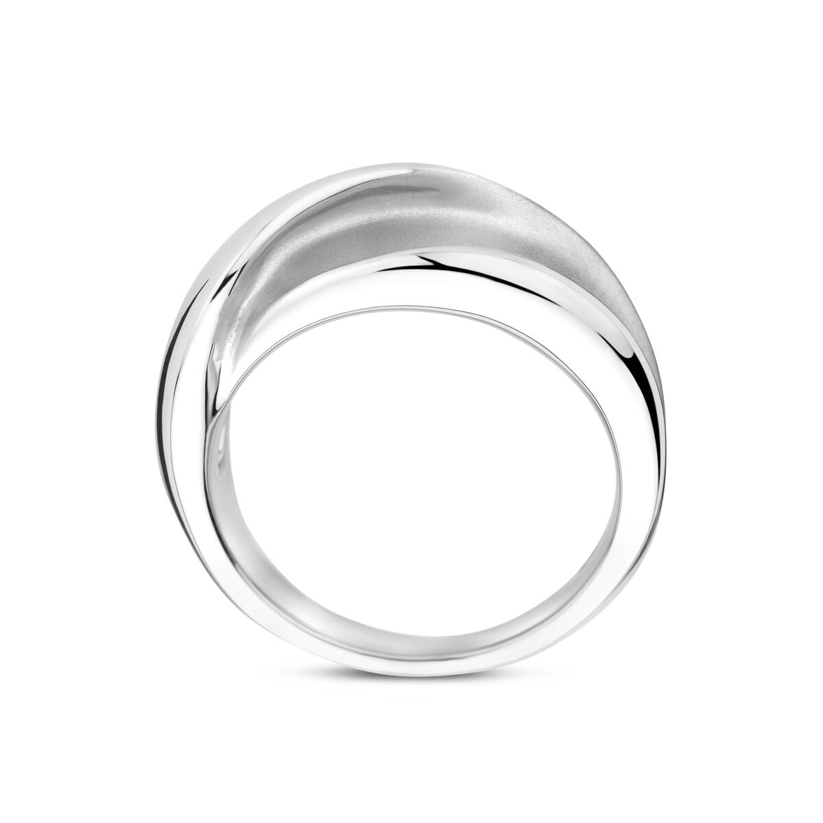 Bague en Argent 925 Rhodiée – Finition Poli/Mat pour Femme