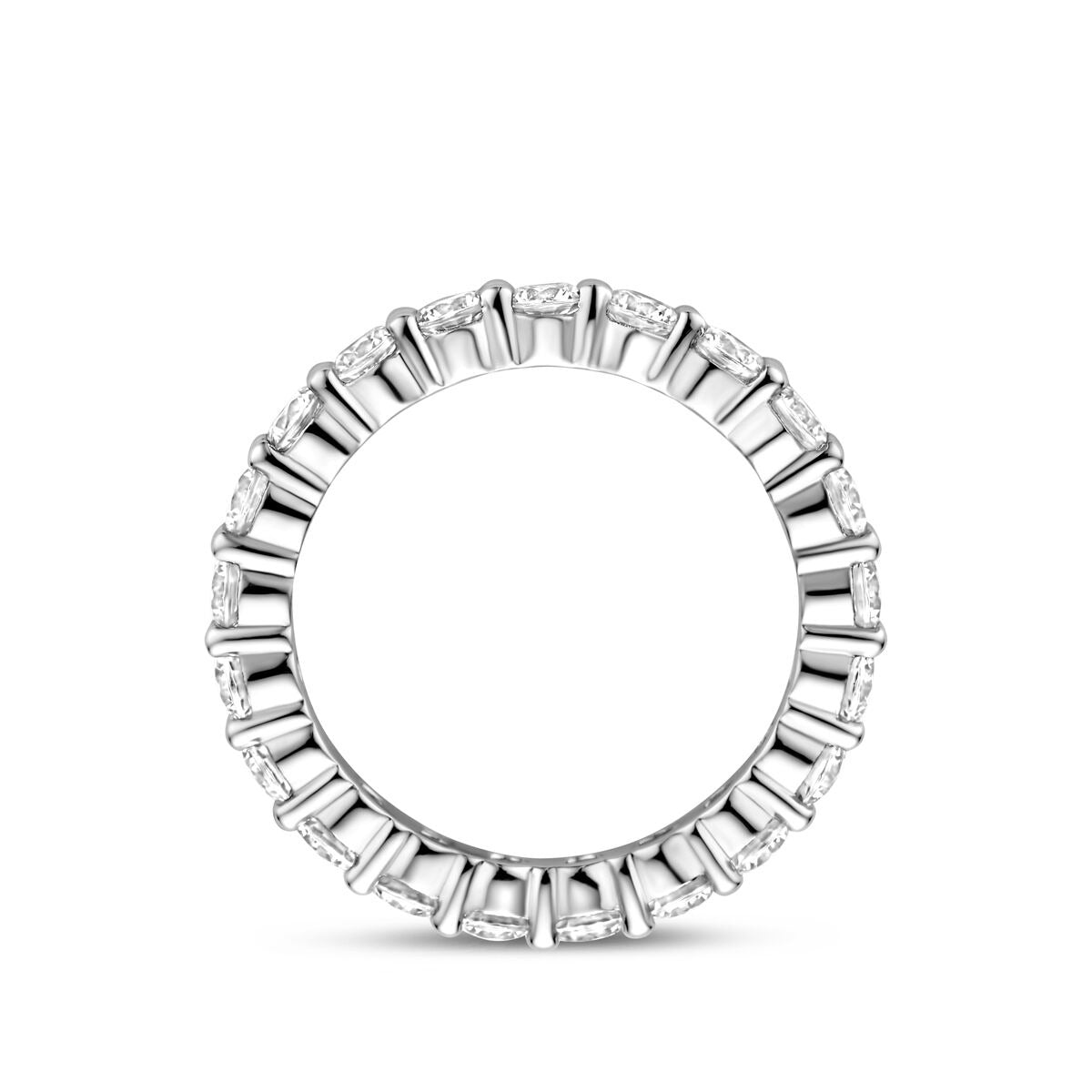 Bague en argent pour femme avec zircone – 3mm de large