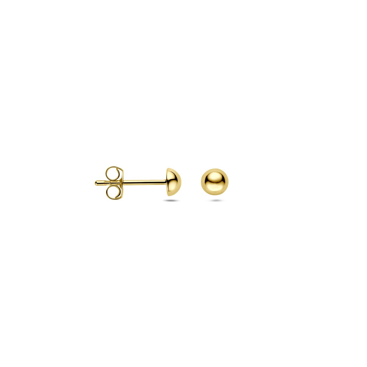 Puces d'oreilles en or jaune 14k avec forme sphérique