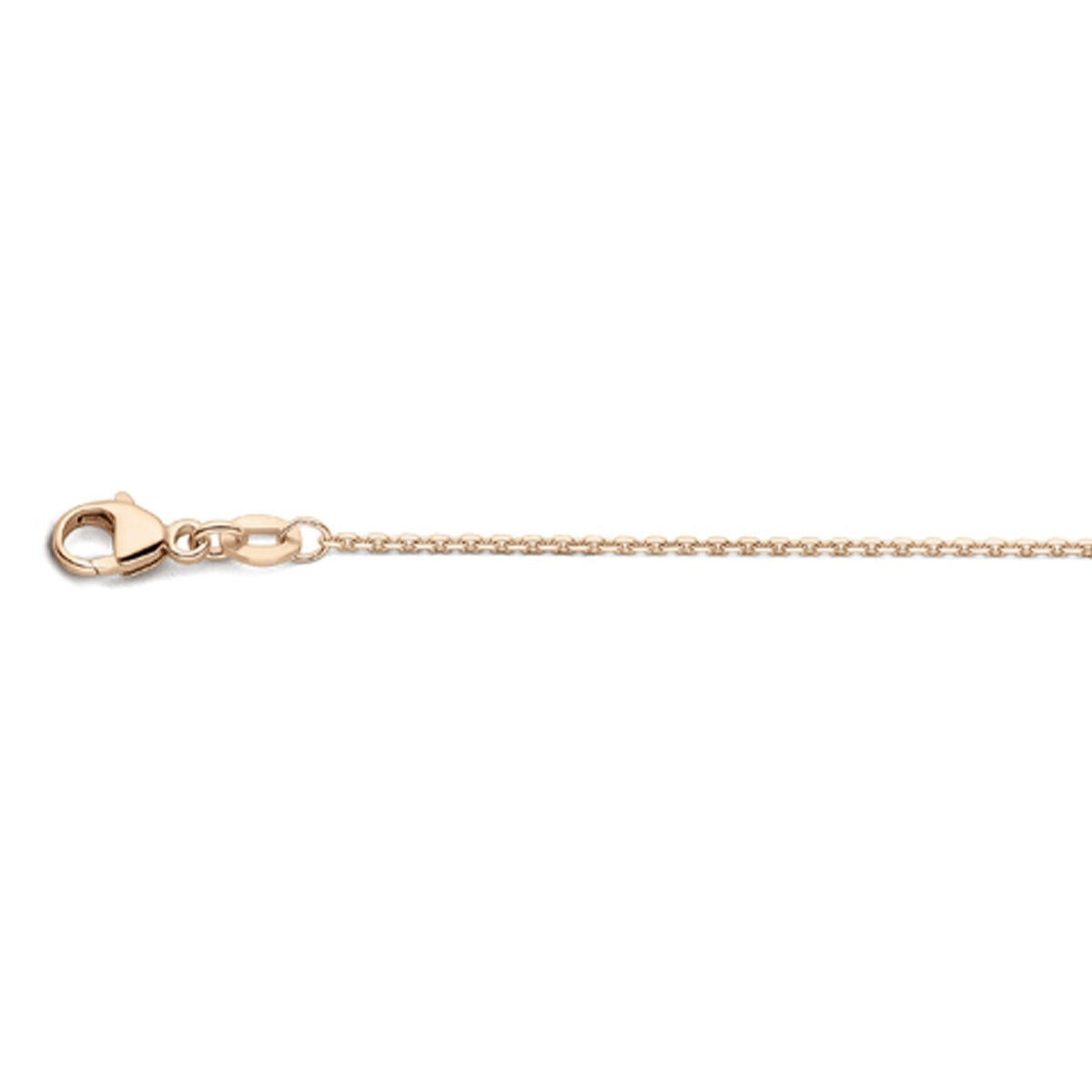 Collier en or rose de 18 carats avec maillon ancre, longueur de 45 cm.