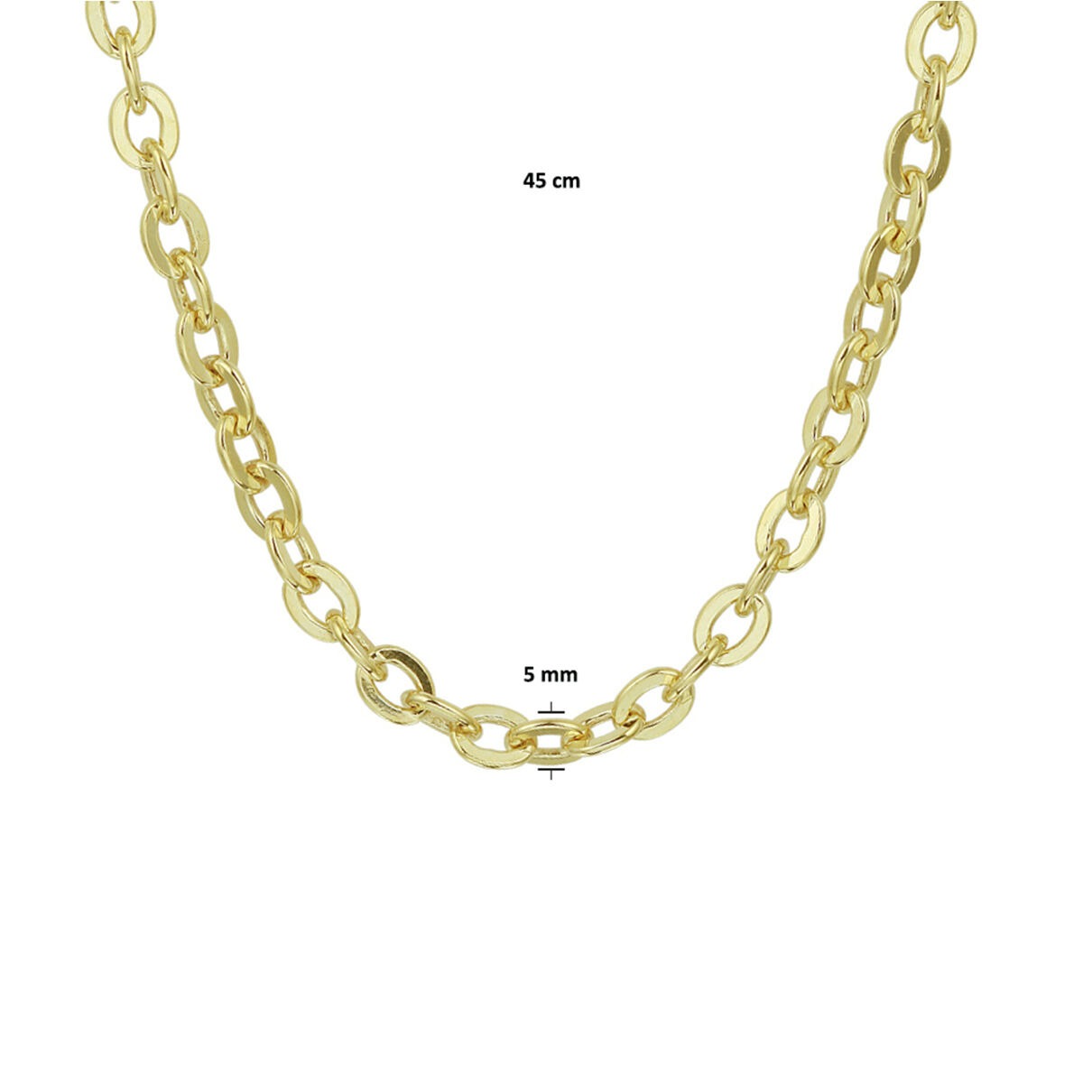 collier en or jaune ancre 14k