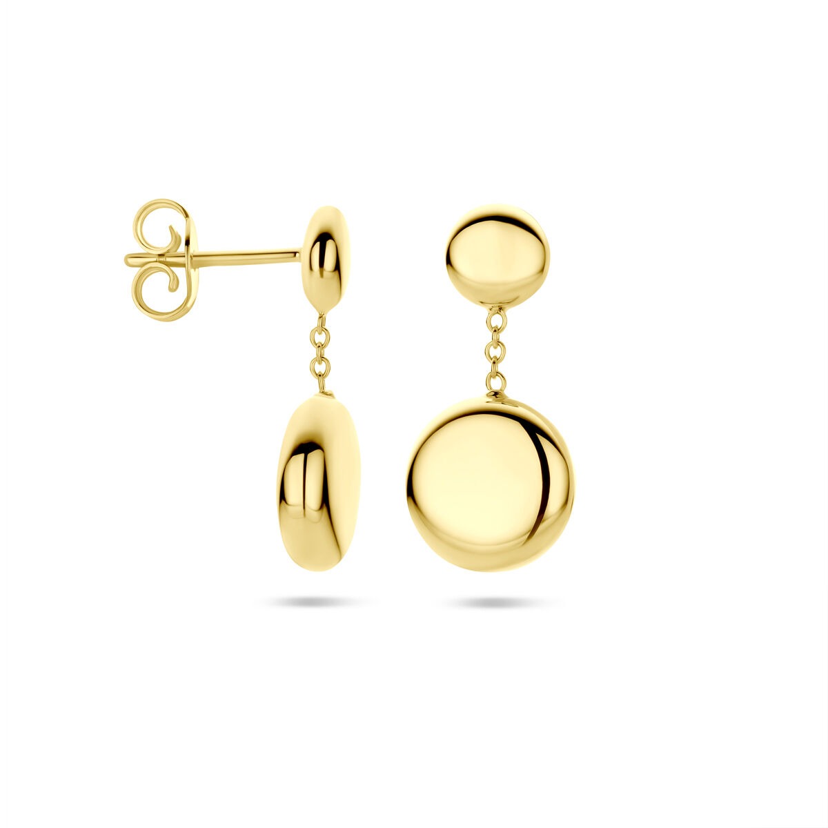 Boucles d'oreilles pour femme en or jaune 14k