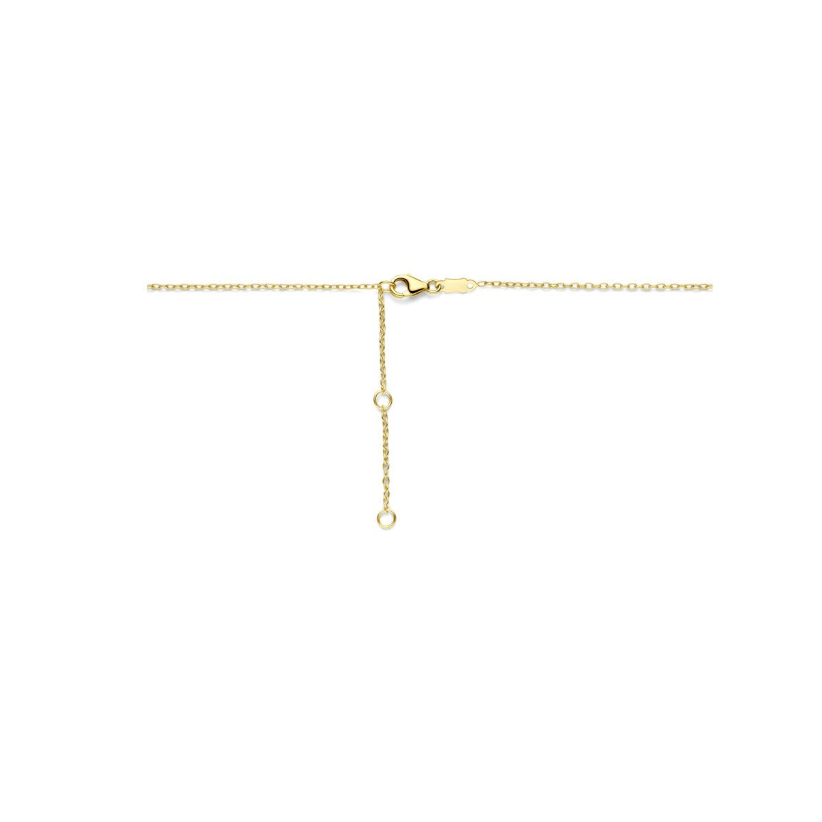 collier en or jaune 14k avec cœurs