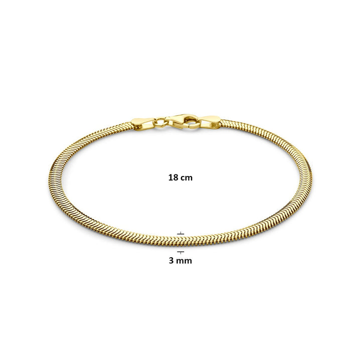 Verguld 925 zilveren slangenarmband