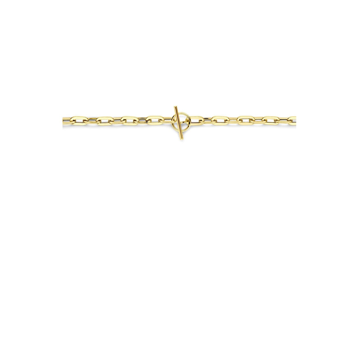 collier en maille ancre en or jaune 14k