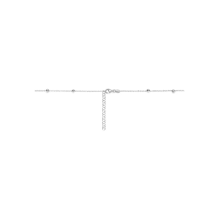 Gerhodineerd 925 zilveren collier met bolletjes