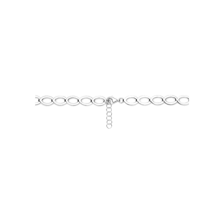 Gerhodineerd 925 zilveren schakelcollier