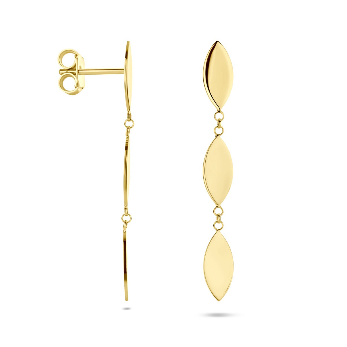 boucles d'oreilles 37 mm or jaune