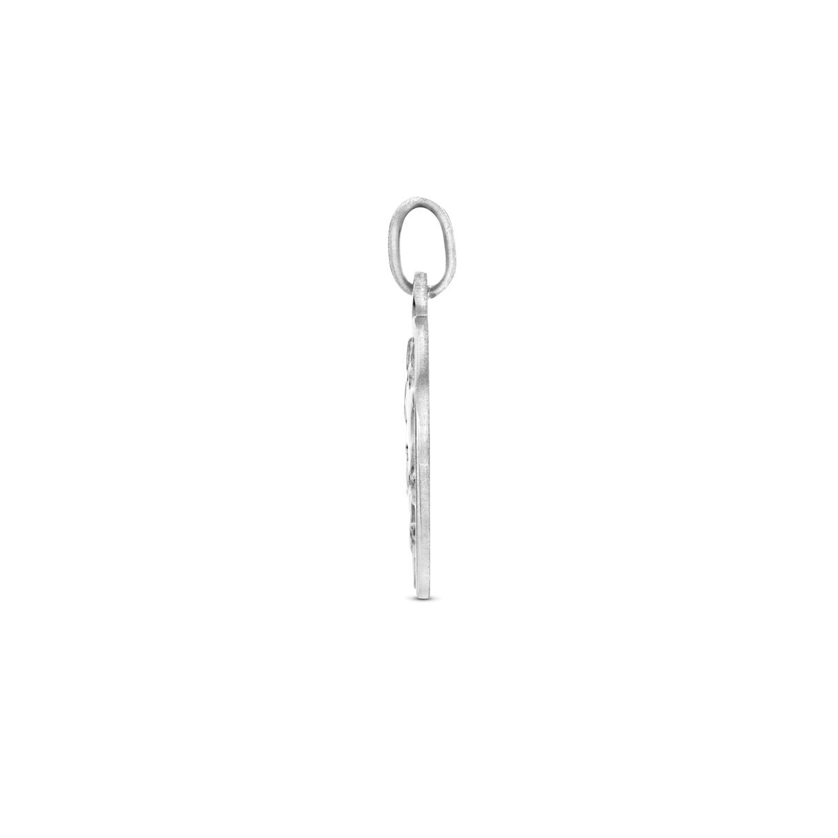 Pendentif en argent avec finition poli/mat – rhodié argent 925