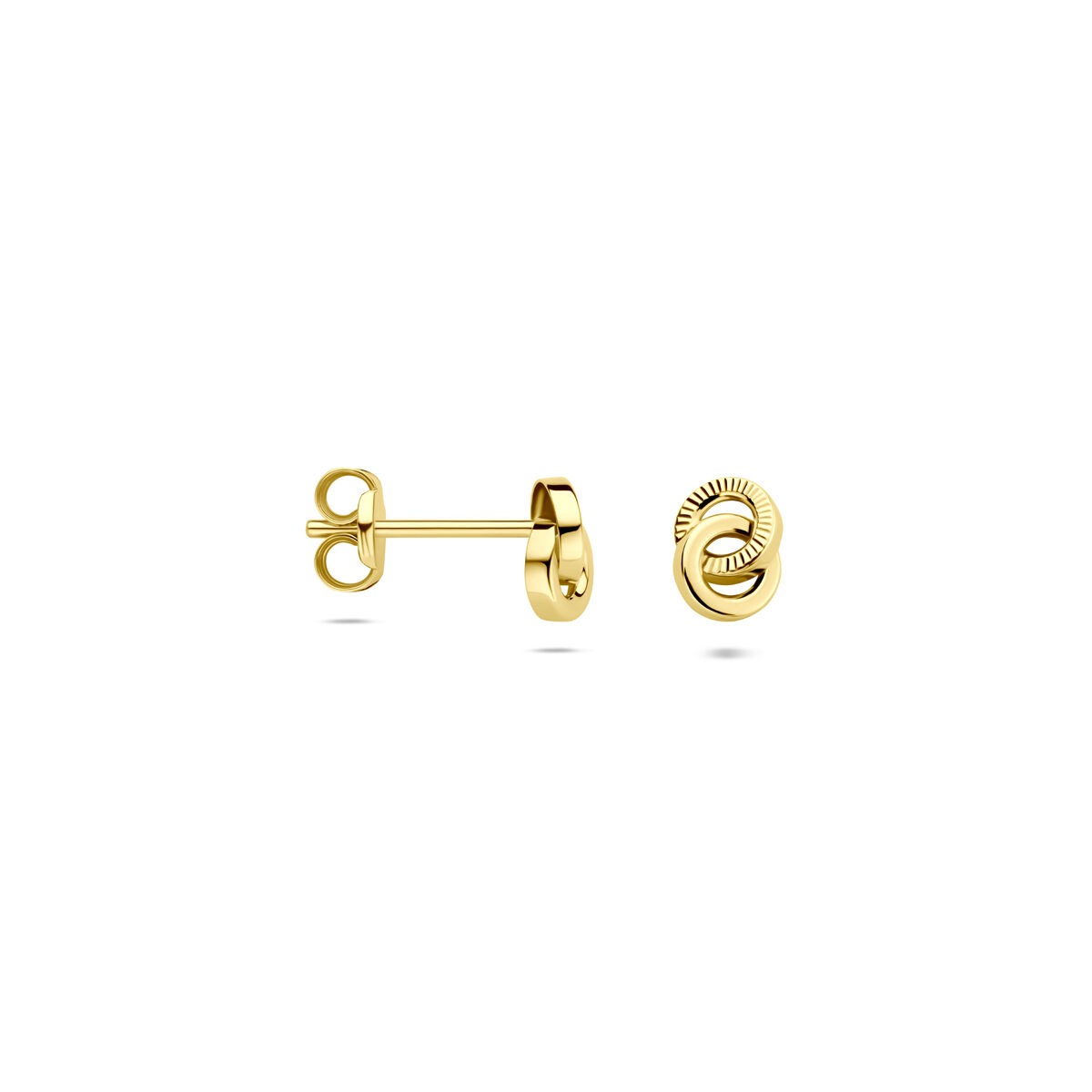 Puces d'oreilles en or jaune 14k – 6 x 4,5 mm